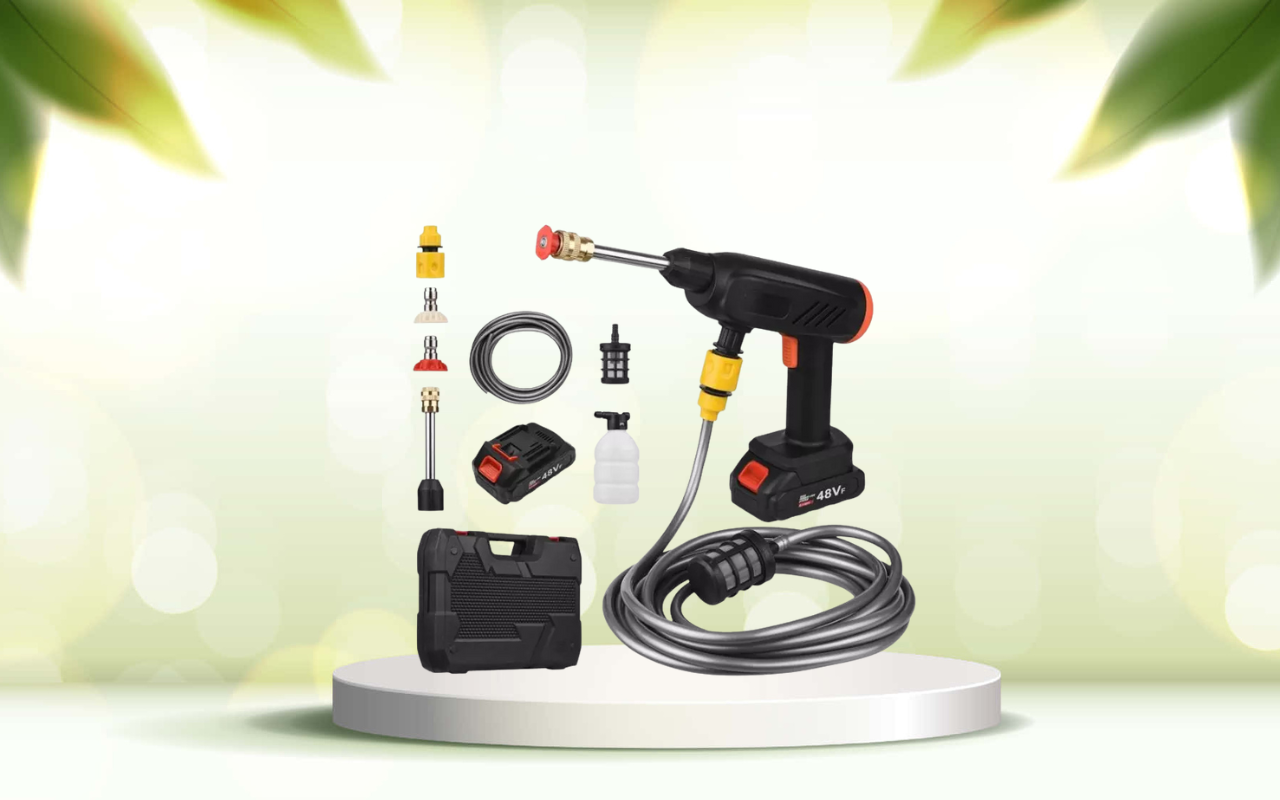 Scopri come pulire tutto senza fatica con la pistola idropulitrice elettrica portatile